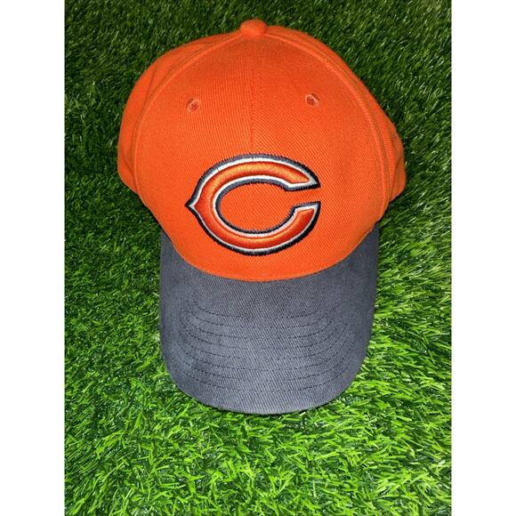 Chicago Bears Hat Cap Strap Back Mens Blue Orange NFL Football Dad Hat - Picture 1 of 7